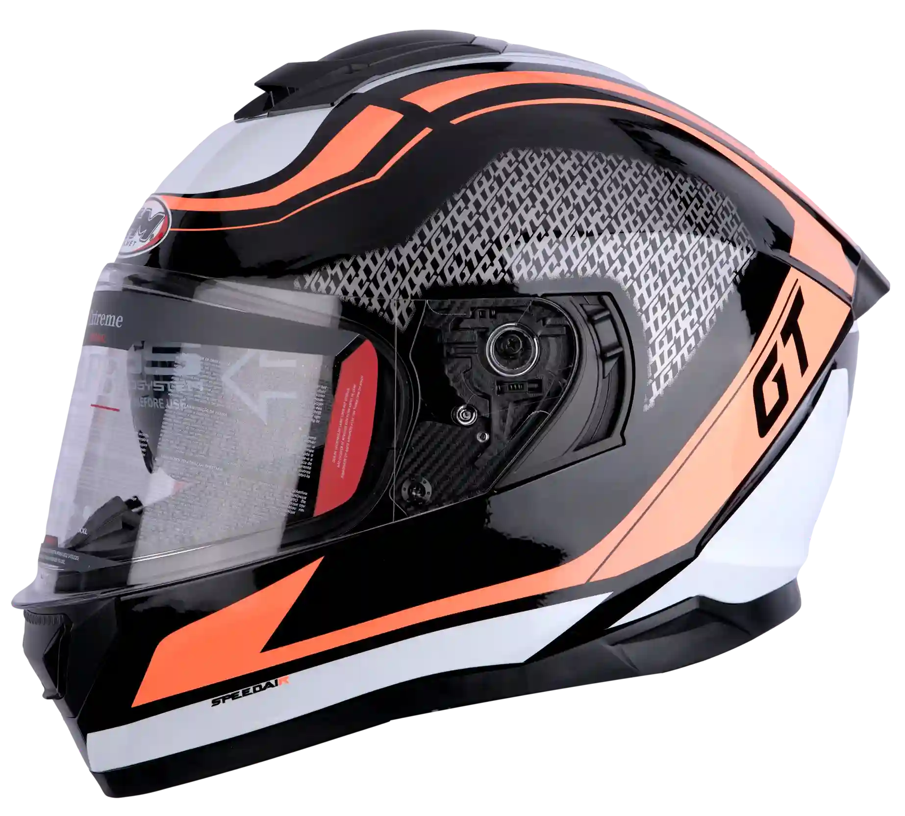 CASCO JHM 802 GT NEGRO/NARANJA - DOT